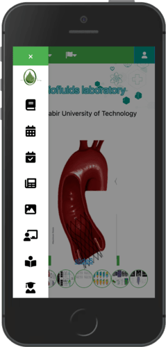 Laboratory website mobile menu
